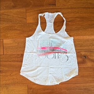 Billabong White and Pink Tank Top